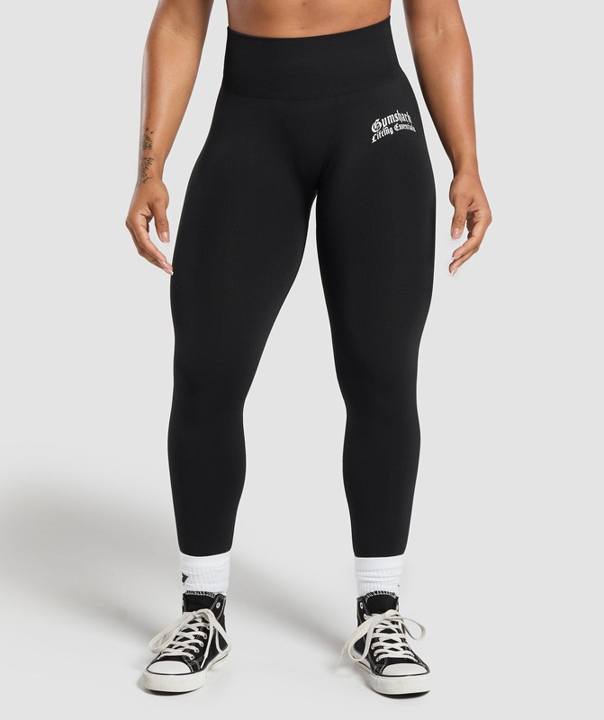 Gymshark Lifting Essentials Leggings Leggings Dames Zwart | MWXC85497