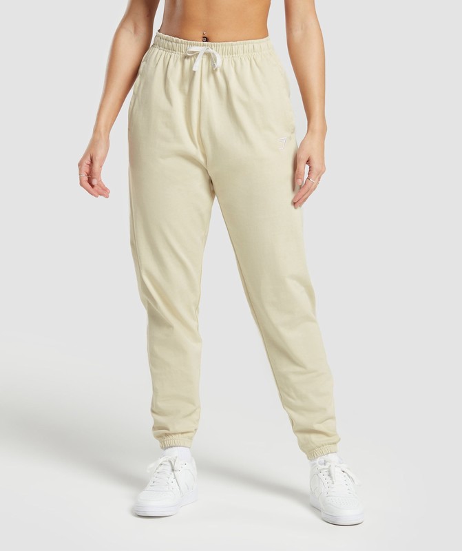 Gymshark Lifting Lightweight Joggers Joggingbroek Dames Wit | PFAJ76403