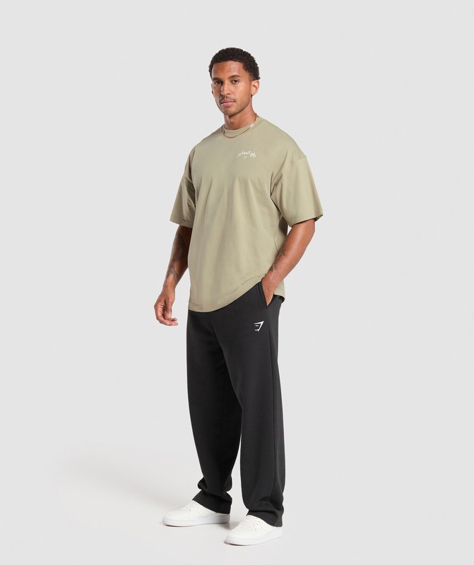 Gymshark Lifting OS Tee GFX T-Shirt Heren Groen | SWKR72986
