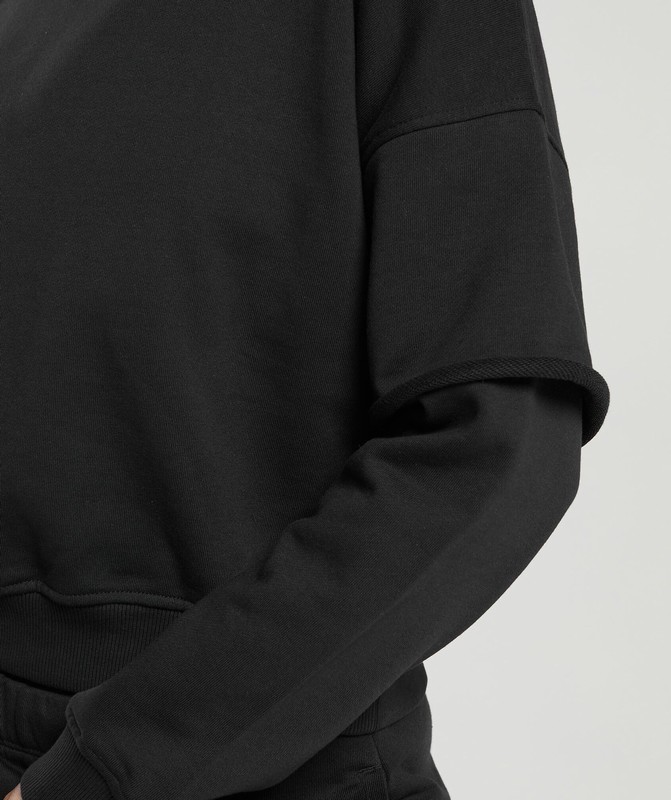 Gymshark Lifting Oversized Sweatshirt Sweatshirts Dames Zwart | RFKQ50493