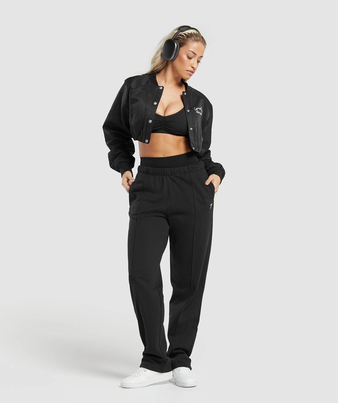 Gymshark Lifting Straight Leg Jogger Joggingbroek Dames Zwart | JUBA39516