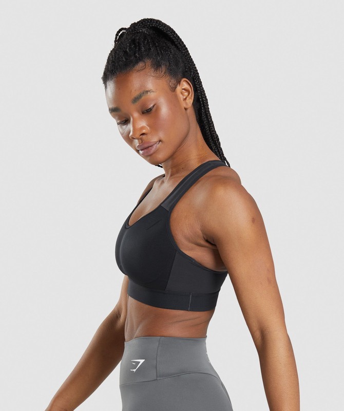 Gymshark Lightweight High Support Sports Bra Sport BH Dames Zwart | VSNF13279