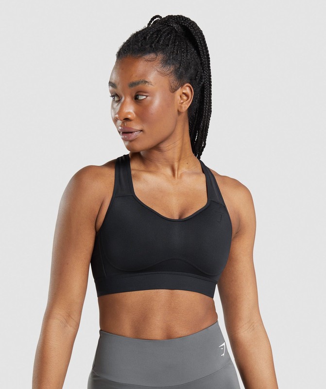 Gymshark Lightweight High Support Sports Bra Sport BH Dames Zwart | VSNF13279