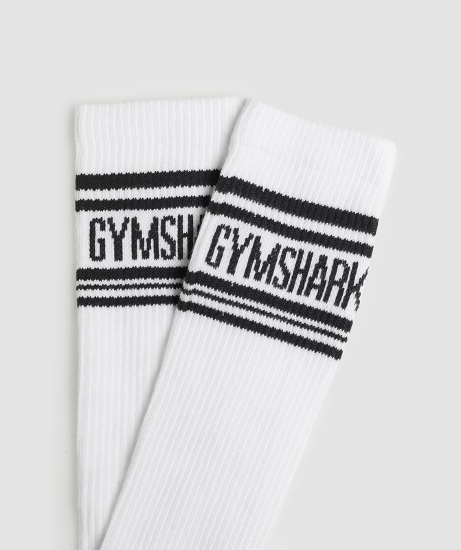 Gymshark Long Stripe Socks Sokken Dames Wit | FDUI95832