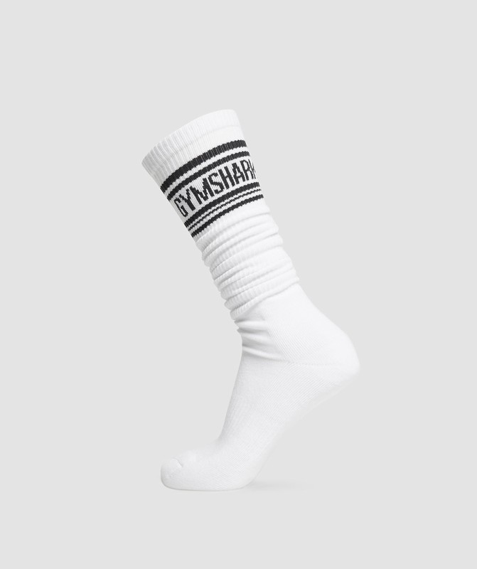 Gymshark Long Stripe Socks Sokken Dames Wit | FDUI95832