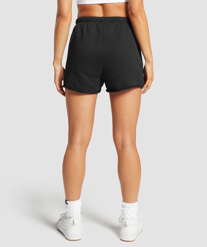 Gymshark Loopback Sweat Shorts Korte Broek Dames Zwart | IGVM62039