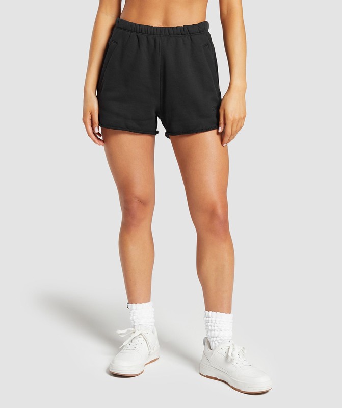 Gymshark Loopback Sweat Shorts Korte Broek Dames Zwart | IGVM62039