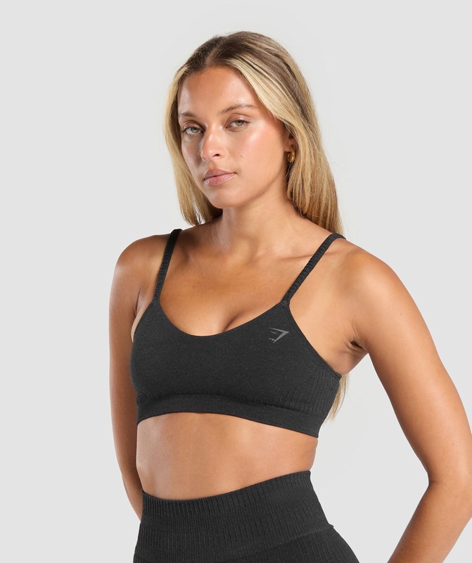 Gymshark Luxe Seamless Bralette Bralettes Dames Coal Marl | TZMR68735