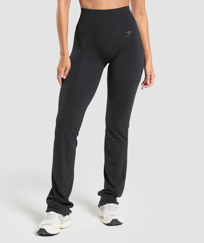 Gymshark Luxe Seamless Flare Leggings Leggings Dames Coal Marl | ECQP63240