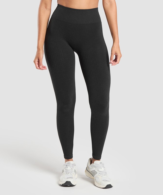 Gymshark Luxe Seamless Leggings Leggings Dames Coal Marl | EVAC15809