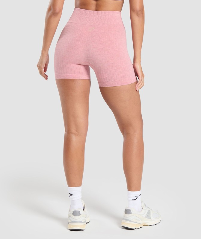 Gymshark Luxe Seamless Shorts Korte Broek Dames Roze | DFLW90473