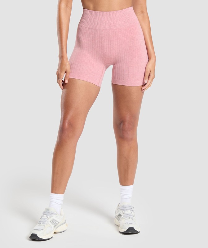 Gymshark Luxe Seamless Shorts Korte Broek Dames Roze | DFLW90473