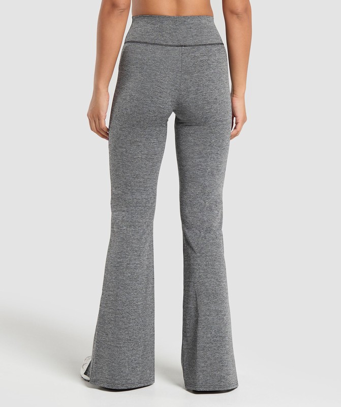 Gymshark Marl Flared Leggings Leggings Dames Zwart | CBIW60984