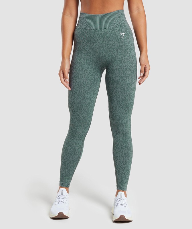 Gymshark Marl Seamless Leggings Leggings Dames Donkergrijs Grijs | CXDN35019
