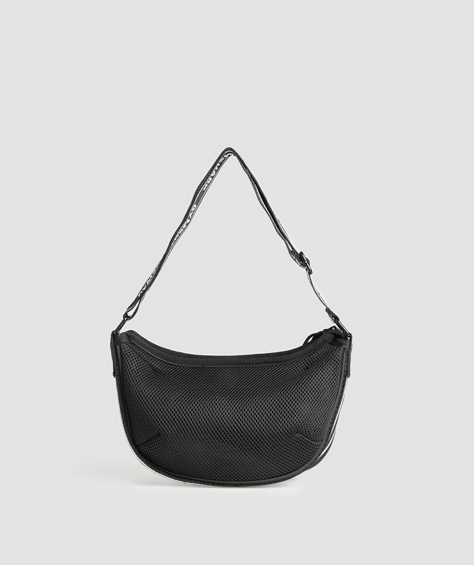 Gymshark Mesh Shoulder Bag Tas Heren Zwart | PULO08415