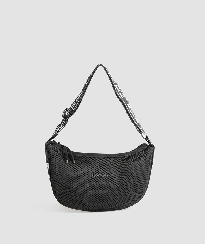 Gymshark Mesh Shoulder Bag Tas Heren Zwart | PULO08415