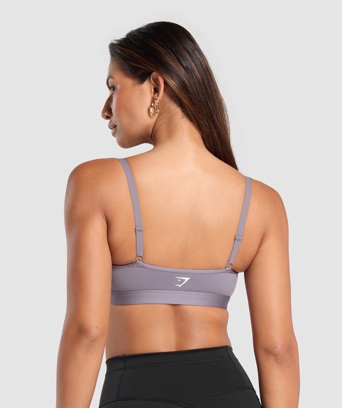 Gymshark Mesh Sports Bra Sport BH Dames Paars | XMNS27519
