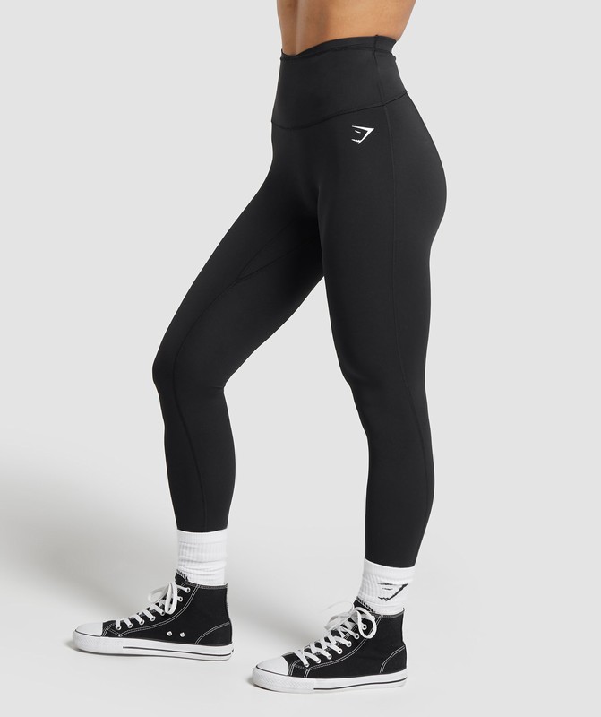 Gymshark Mesh Waistband Leggings Leggings Dames Zwart | RGDF38569