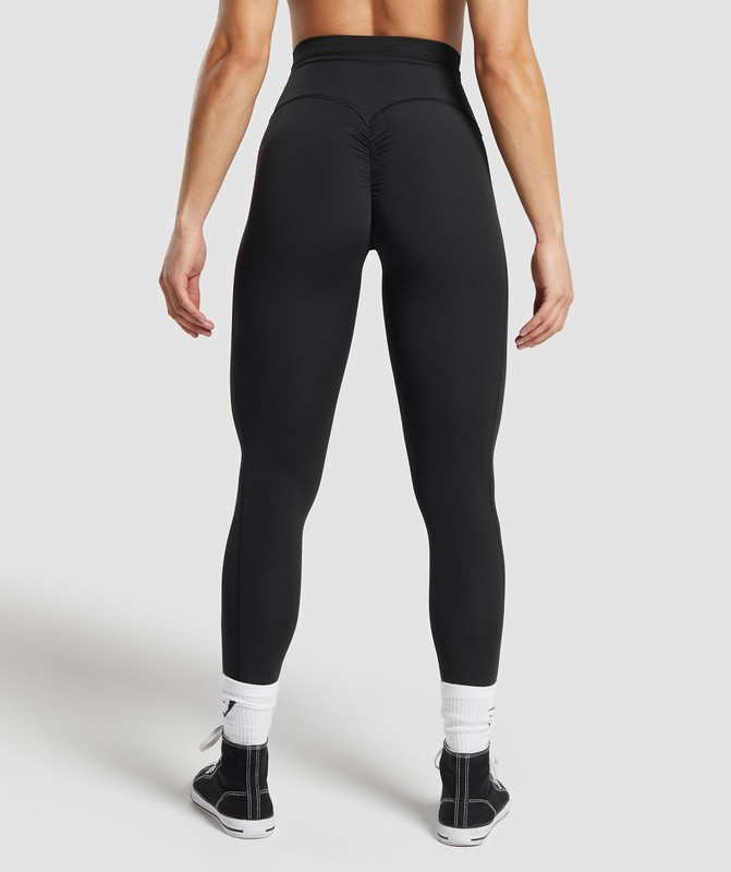 Gymshark Mesh Waistband Leggings Leggings Dames Zwart | RGDF38569