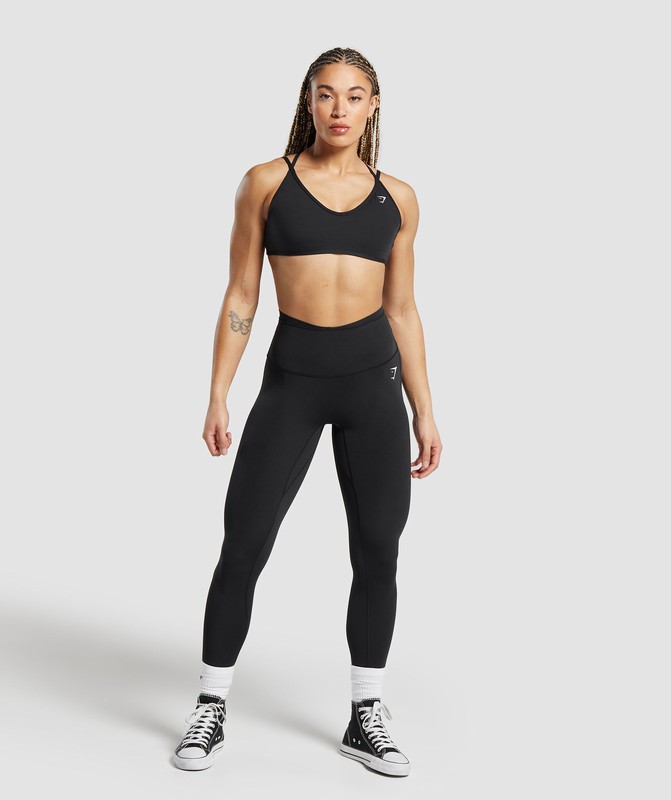 Gymshark Mesh Waistband Leggings Leggings Dames Zwart | RGDF38569