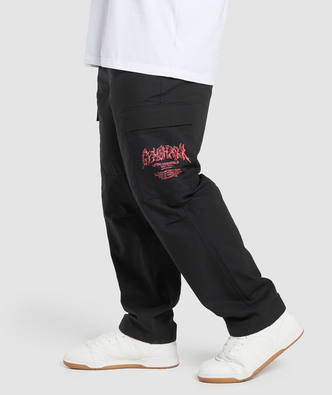 Gymshark Metal Lifting Cargo Pants Broek Heren Zwart | MHEB64170