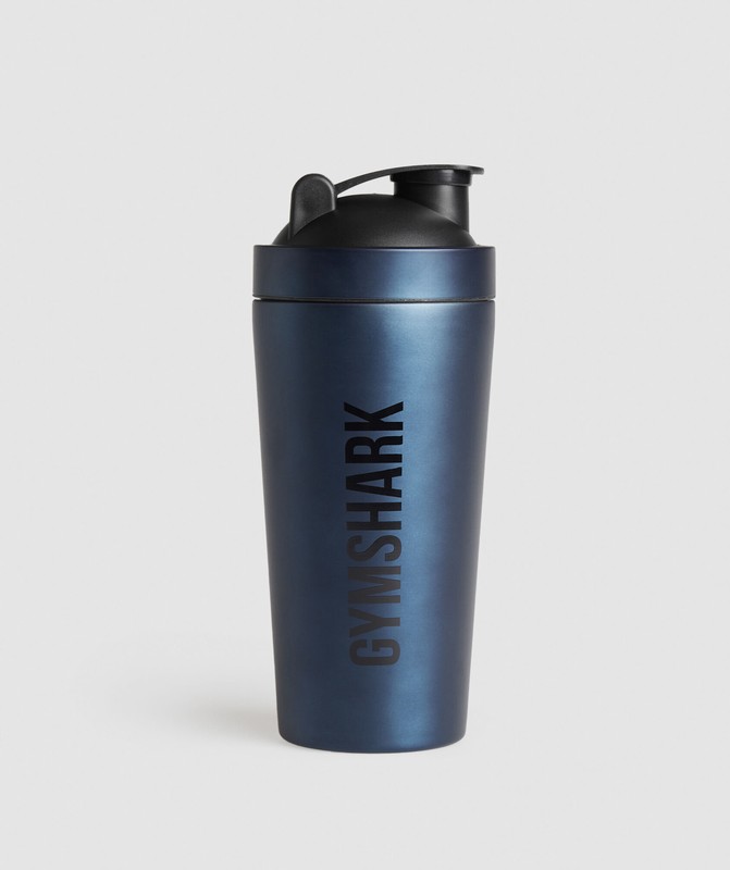Gymshark Metal Shaker Waterflessen Dames Blauw | KTQZ65217