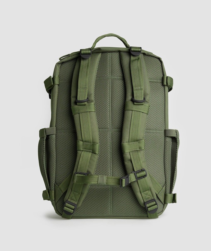 Gymshark Military Backpack Rugzak Dames Olijfgroen | DMXB02946