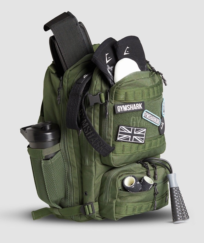 Gymshark Military Backpack Rugzak Dames Olijfgroen | DMXB02946