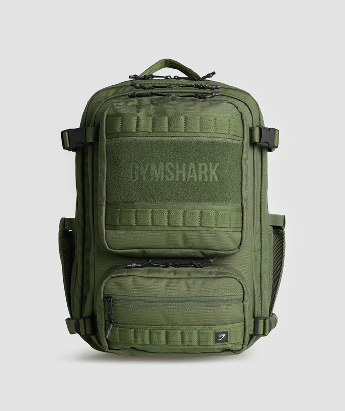 Gymshark Military Backpack Rugzak Dames Olijfgroen | DMXB02946