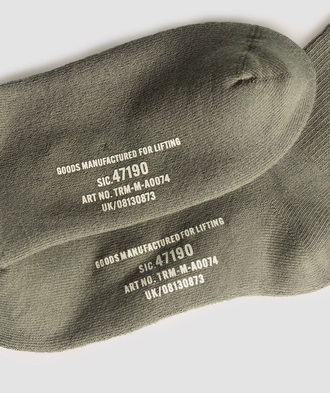 Gymshark Military Crew Sock Sokken Heren Groen | QAXU18249