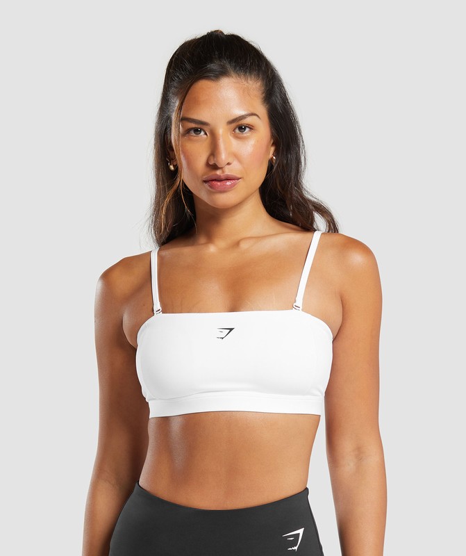 Gymshark Multi Way Strap Bandeau Bra BH Dames Wit | OZGR42358