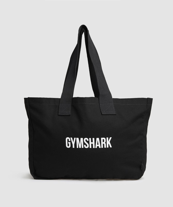 Gymshark Oversized Canvas Tote Tote Heren Zwart | CODP25019