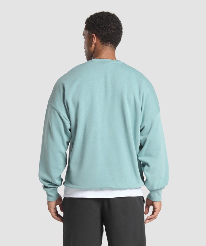 Gymshark Oversized Crest Crew Sokken Heren Blauw | YUVP54803