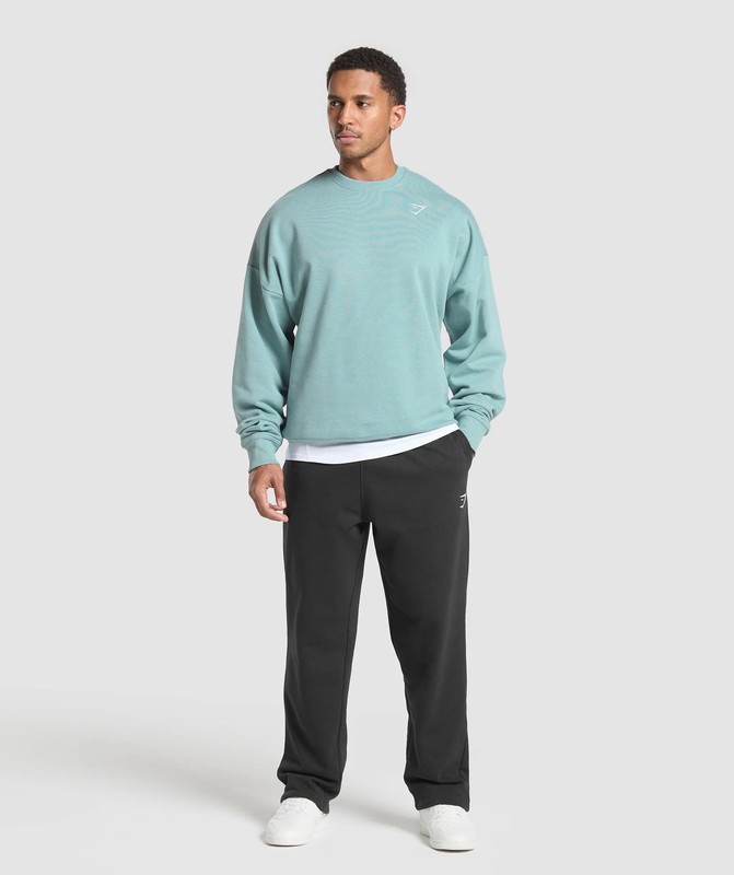 Gymshark Oversized Crest Crew Sokken Heren Blauw | YUVP54803