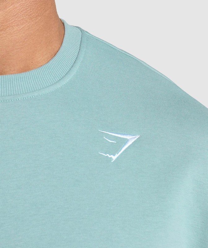 Gymshark Oversized Crest Crew Sokken Heren Blauw | YUVP54803