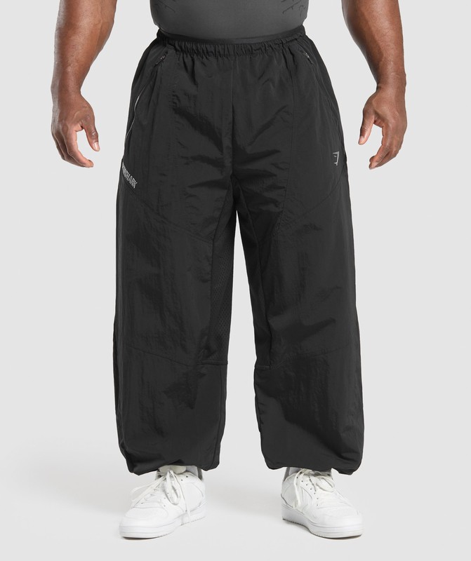 Gymshark Parachute Pants Broek Heren Zwart | VWFO31650