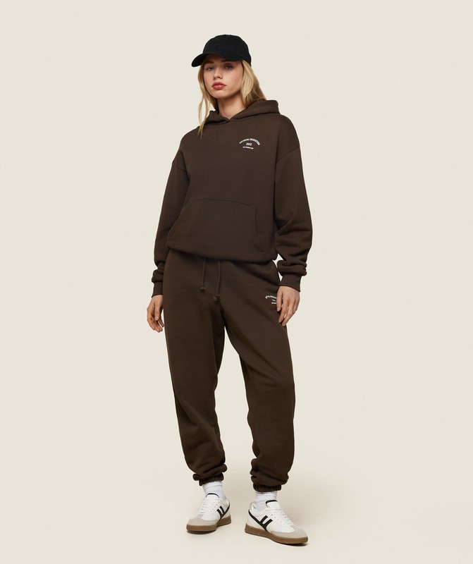 Gymshark Pe Graphic Hoodie Hoodie Dames Bruin | UNAX91487