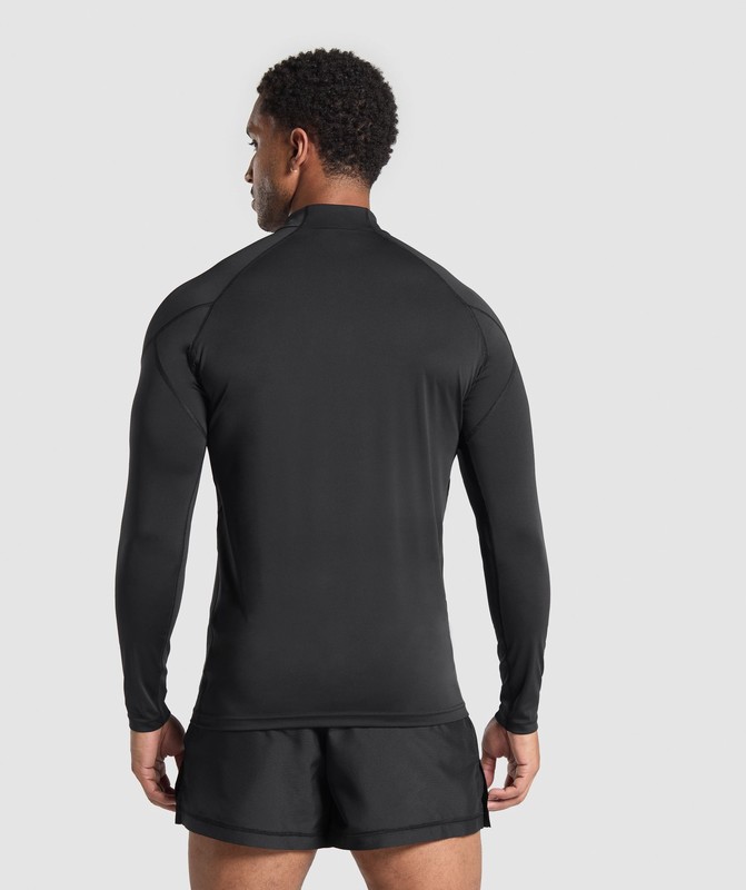 Gymshark Performance 1/4 Zip Pullover Heren Zwart | RQOV15609