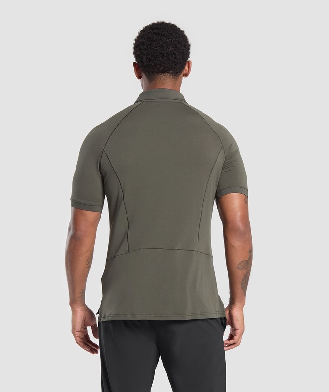 Gymshark Performance Polo Shirt Poloshirt Heren Groen | ATRW28593