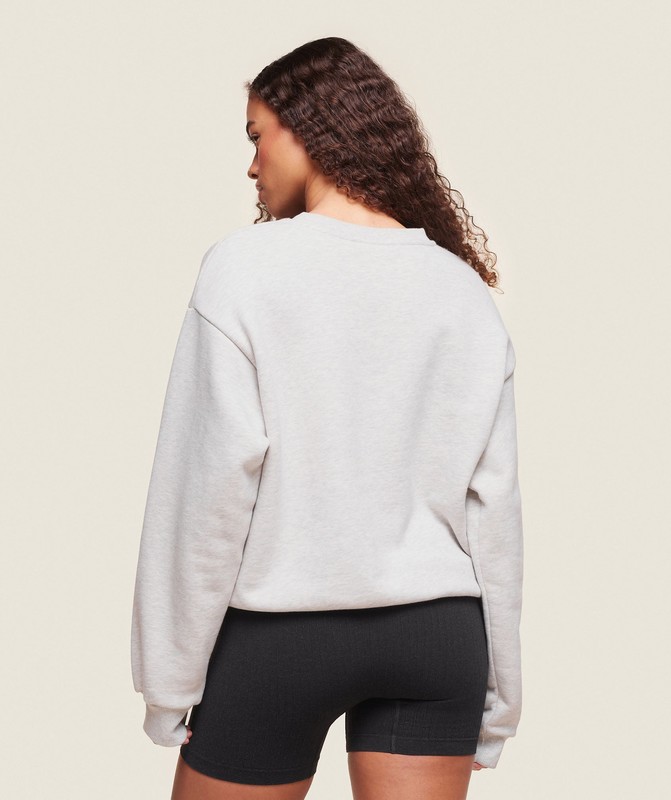 Gymshark Phys Ed Crew Neck Sweatshirt Sweatshirts Dames Lichtgrijs | GTVX04586