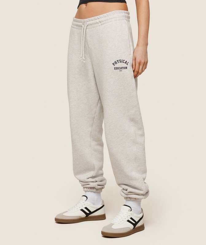 Gymshark Phys Ed Logo Sweatpants Broek Dames Lichtgrijs | HFCG97254