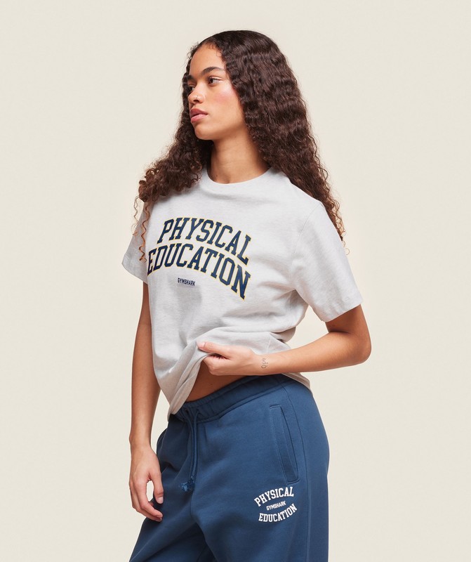 Gymshark Phys Ed T-Shirt T-Shirt Dames Lichtgrijs | WNHE41205