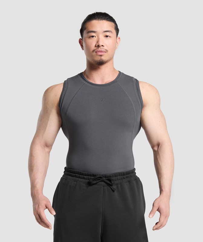 Gymshark Physique Tank Tanktop Heren Grijs | UFGK46285