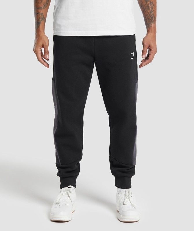 Gymshark Pique Joggers Joggingbroek Heren Zwart Grijs | RGZT30942
