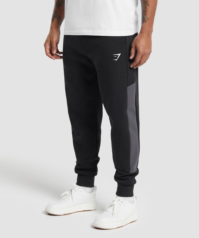 Gymshark Pique Joggers Joggingbroek Heren Zwart Grijs | RGZT30942