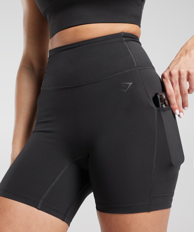 Gymshark Pocket Shorts Korte Broek Dames Zwart | KNCP82437