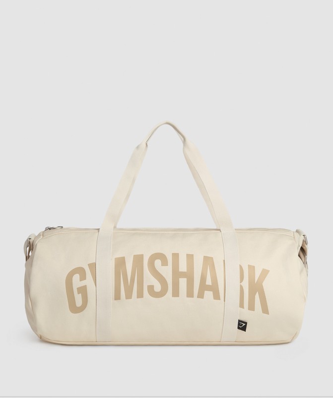 Gymshark Power Holdall Tas Dames Wit | ZNVA15489