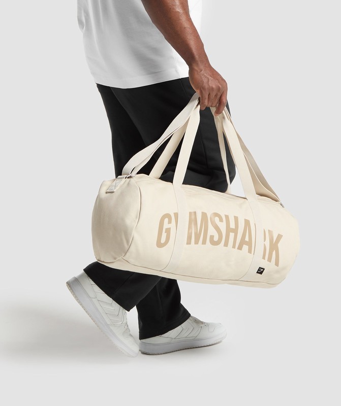 Gymshark Power Holdall Tas Dames Wit | ZNVA15489