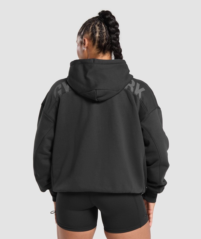 Gymshark Power Hoodie Hoodie Dames Zwart | GPHQ07254