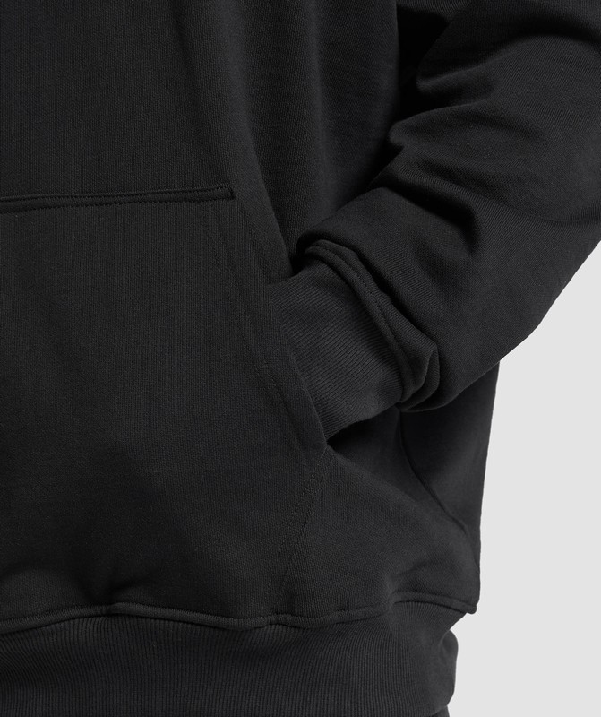 Gymshark Power Hoodie Hoodie Heren Zwart | QTZW91085